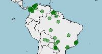 Distribución del guacamayo rojo, Ara chloropterus