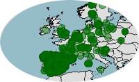 Distribución del erizo europeo, Erinaceus europaeus