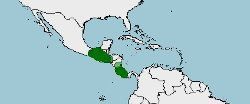 Distribución del quetzal, Pharomachrus mocinno