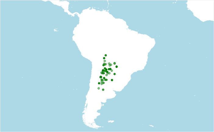 Distribución de La rana mono encerada, Phyllomedusa sauvagii